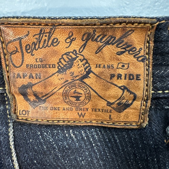 Graph Zero 086-441-9056 16oz Japanese Selvedge Denim Jeans Slim Straight Size 36 - Picture 6 of 14